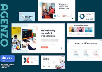 品牌展示服务介绍案例分享keynote模板 - 顶尖PPT