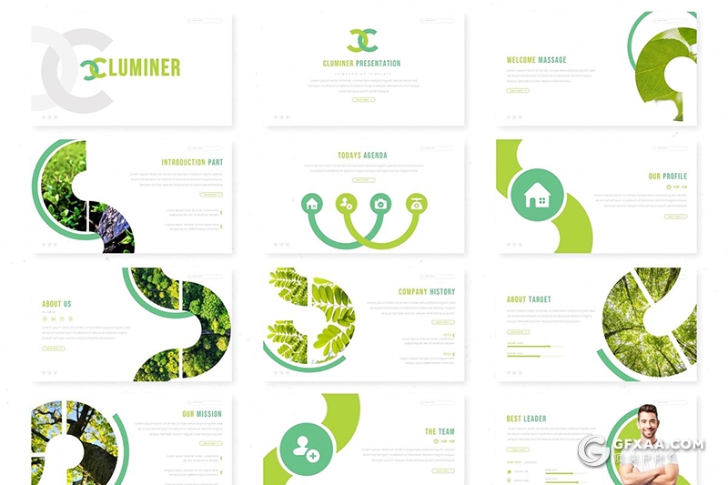 30页全球森林植被绿化数据分析统计keynote模板5种主题配色 - 顶尖PPT