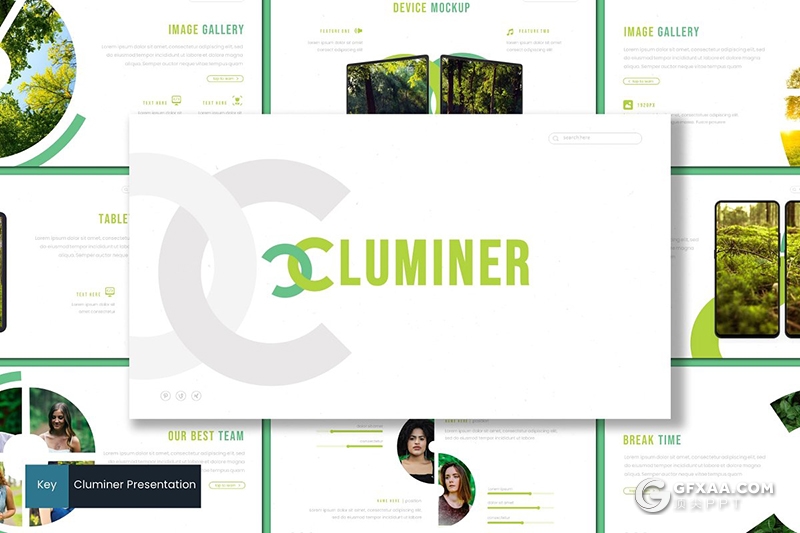 30页全球森林植被绿化数据分析统计keynote模板5种主题配色 - 顶尖PPT