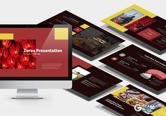 62页扁平化中国农历新年介绍宣传PPT模板 - 顶尖PPT