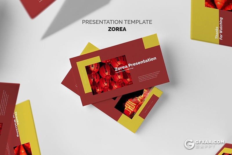 62页扁平化中国农历新年介绍宣传keynote模板 - 顶尖PPT