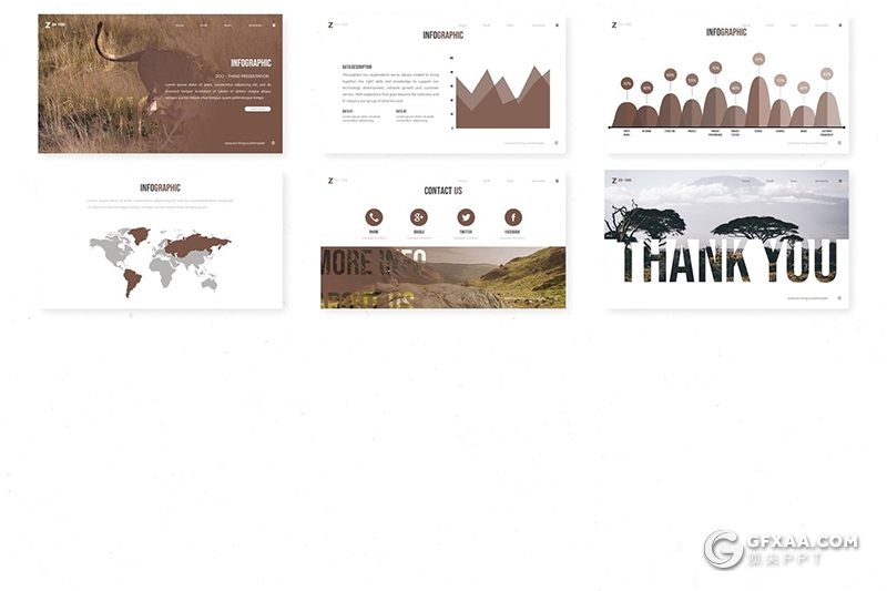 30页大自然野生动物保护宣传介绍多用途keynote模板5种主题配色 - 顶尖PPT