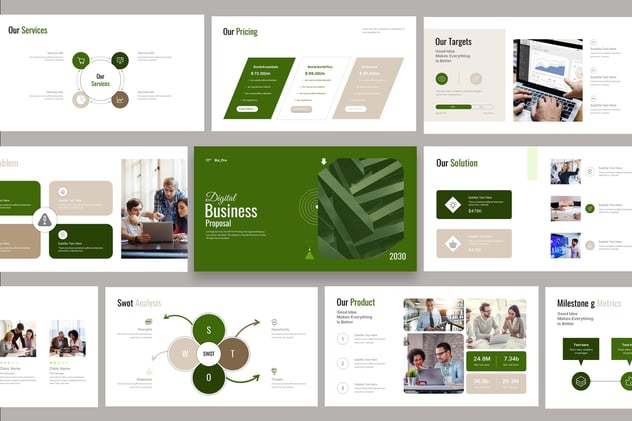 数字业务提案keynote模板 - 顶尖PPT