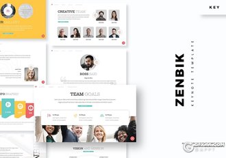 30页团队人员介绍工作历程展示求职简历keynote模板5种主题配色 - 顶尖PPT