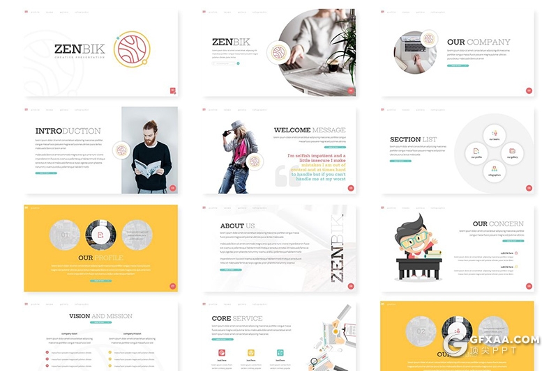 30页团队人员介绍工作历程展示求职简历keynote模板5种主题配色 - 顶尖PPT