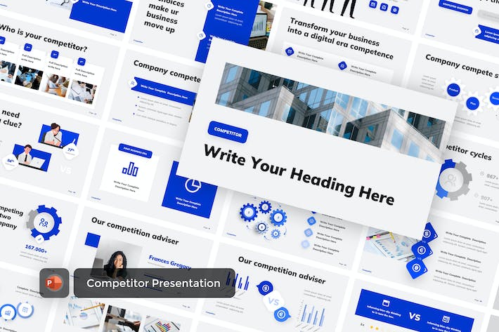 竞争分析市场调研策略方案PPT模板 - 顶尖PPT