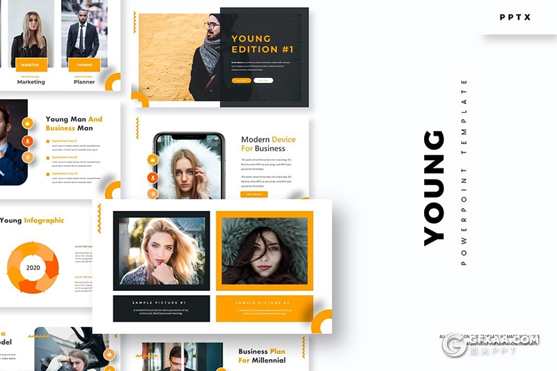 30页欧美风格商务产品介绍企业宣传PPT模板5种主题配色 - 顶尖PPT