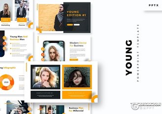 30页欧美风格商务产品介绍企业宣传PPT模板5种主题配色 - 顶尖PPT