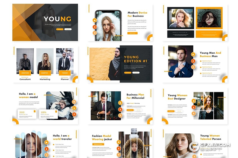 30页欧美风格商务产品介绍企业宣传keynote模板5种主题配色 - 顶尖PPT