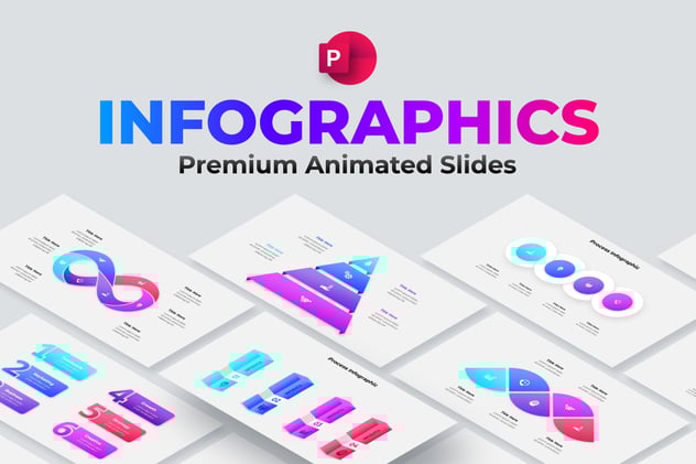 彩色商业动画步骤流程图形PPT模板 - 顶尖PPT