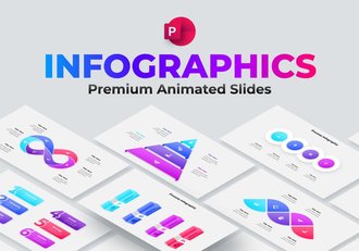 彩色商业动画步骤流程图形PPT模板 - 顶尖PPT