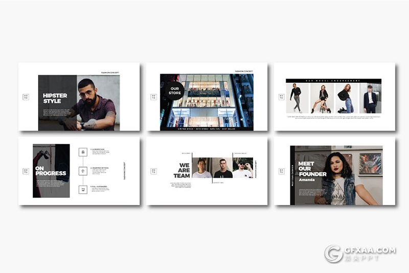 30页简约风格时尚服装展示男人装服装秀PPT模板 - 顶尖PPT