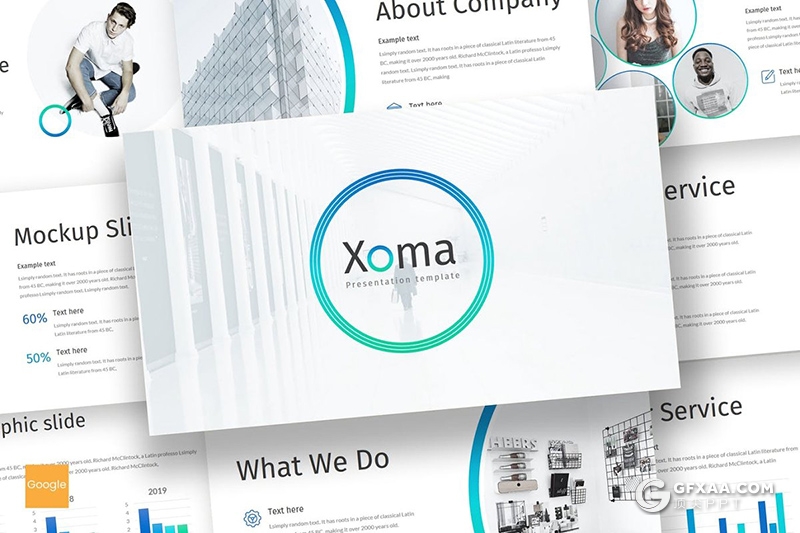 30页企业宣传介绍工作汇报计划商务Google slides模板5种主题配色 - 顶尖PPT