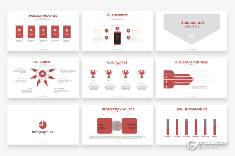 60页扁平化简约风格项目分析报告商务通用PPT模板 - 顶尖PPT