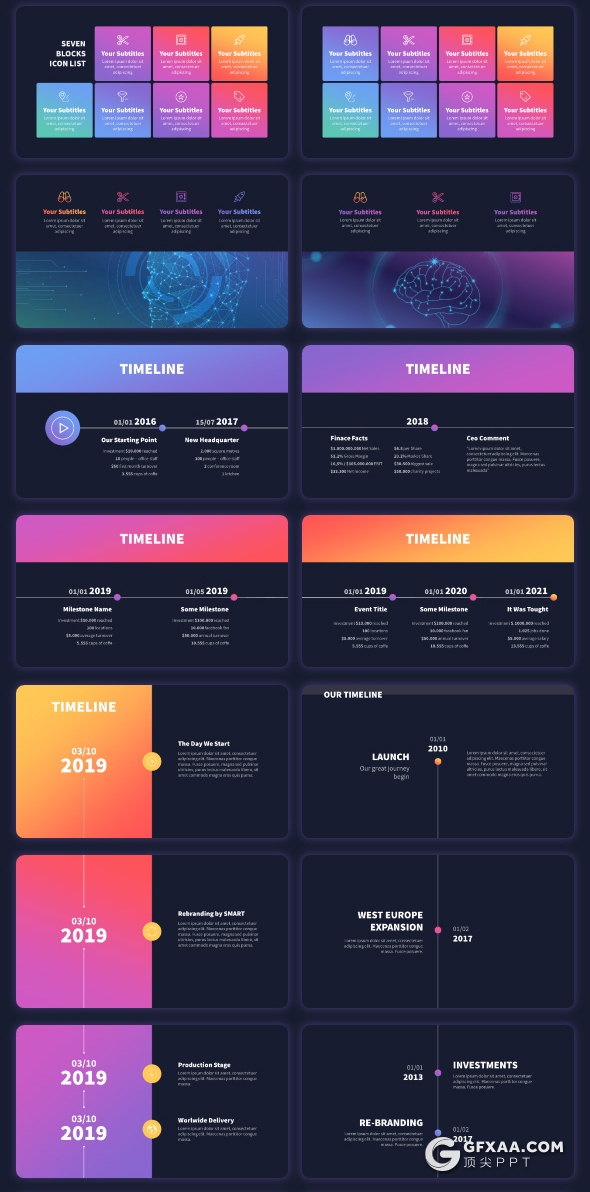 882页国外高端商务通用全动画PPT模板 - 顶尖PPT