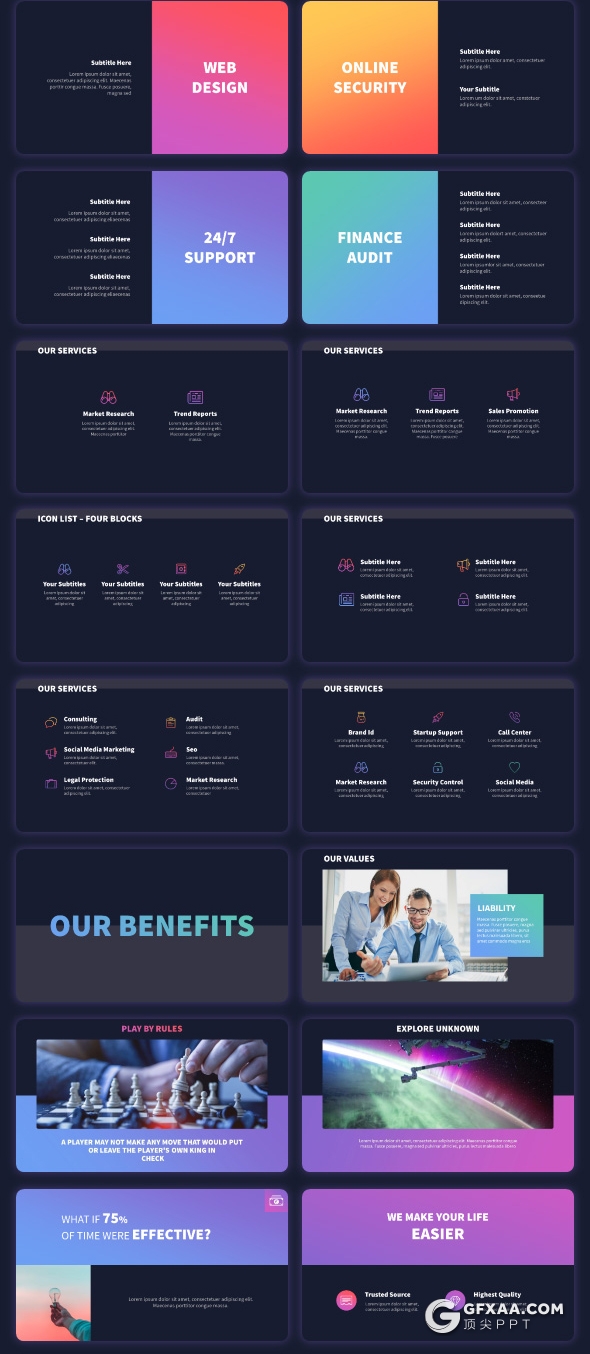 882页国外高端商务通用全动画PPT模板 - 顶尖PPT