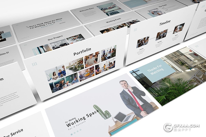 30页简约风格商务企业介绍项目合作展示keynote模板 - 顶尖PPT