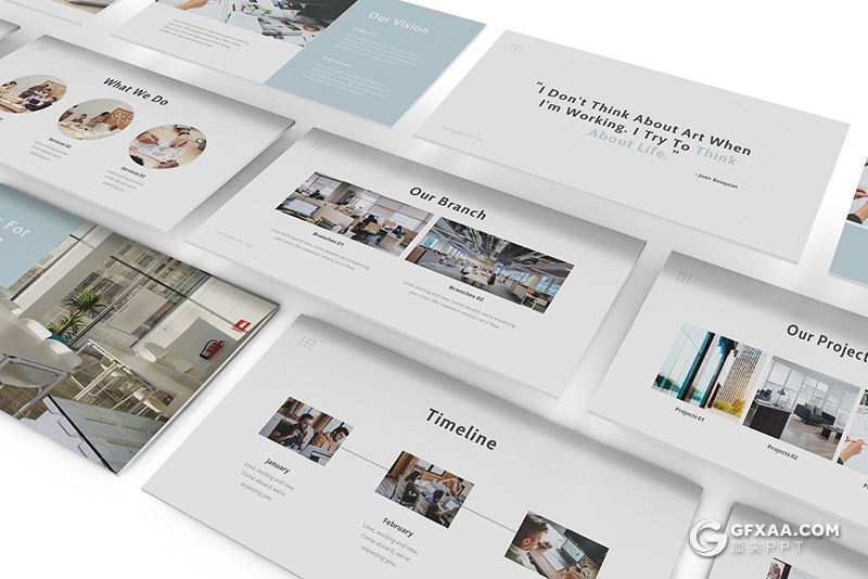 30页简约风格商务企业介绍项目合作展示keynote模板 - 顶尖PPT