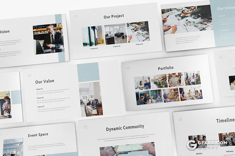 30页简约风格商务企业介绍项目合作展示keynote模板 - 顶尖PPT