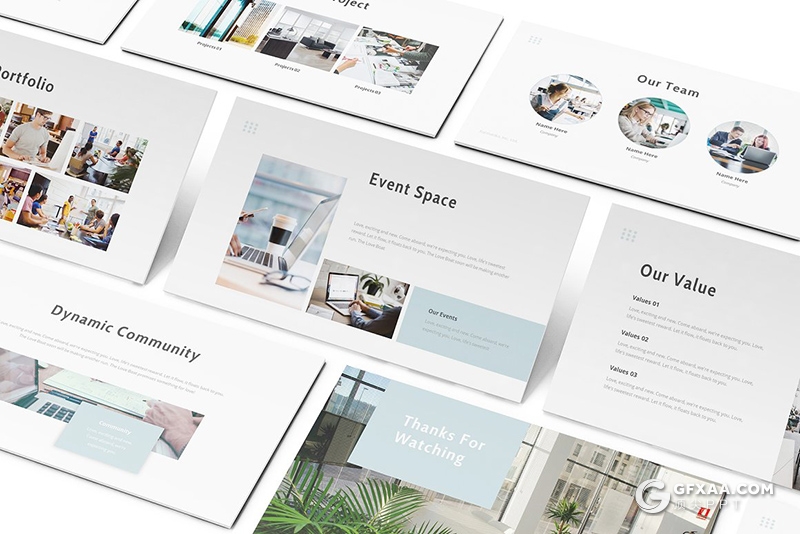 30页简约风格商务企业介绍项目合作展示keynote模板 - 顶尖PPT