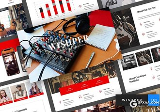 30页音乐培训机构乐器介绍展示宣传keynote模板5种主题配色 - 顶尖PPT