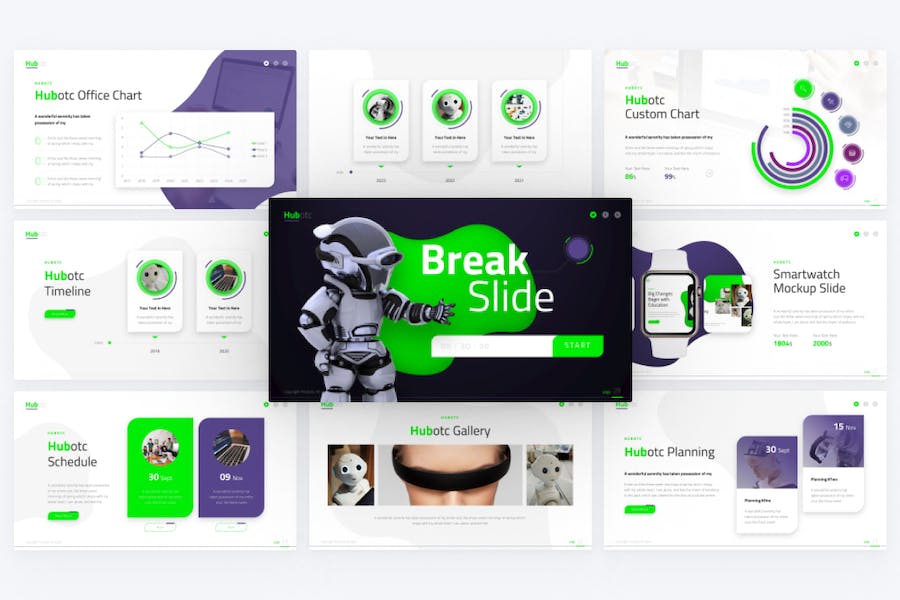 AI人工智能机器人宣传介绍PPT模板 - 顶尖PPT