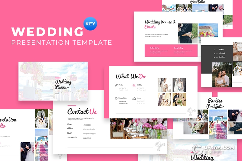 30页婚礼策划公司婚礼现场布置婚礼展示介绍keynote模板 - 顶尖PPT