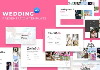 30页婚礼策划公司婚礼现场布置婚礼展示介绍keynote模板 - 顶尖PPT