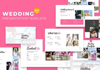 30页婚礼策划公司婚礼现场布置婚礼展示介绍PPT模板 - 顶尖PPT