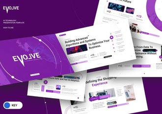 聚焦AI人工智能发展主题keynote模板 - 顶尖PPT