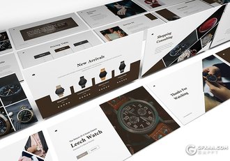 高端手表产品介绍展示宣传Google slides模板 - 顶尖PPT