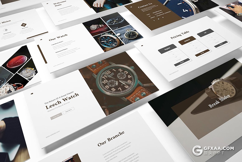 高端手表产品介绍展示宣传keynote模板 - 顶尖PPT