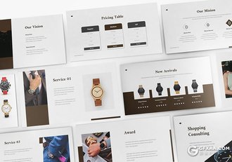 高端手表产品介绍展示宣传PPT模板 - 顶尖PPT