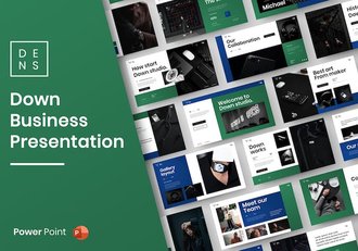 停机商务企业服务展示PPT模板 - 顶尖PPT