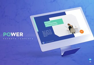 蓝色科技商务企业品牌Keynote模板 - 顶尖PPT