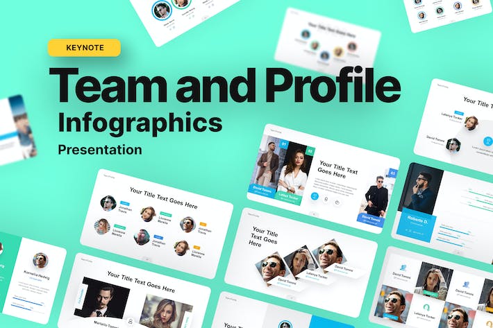 团队简介人员展示keynote模板 - 顶尖PPT