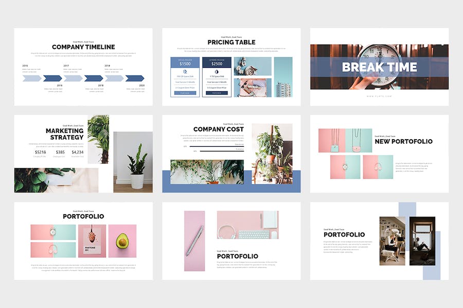 创意商务业务分布总结计划keynote模板 - 顶尖PPT