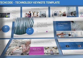 智能科技技术AI芯片研发科技公司简介keynote模板 - 顶尖PPT