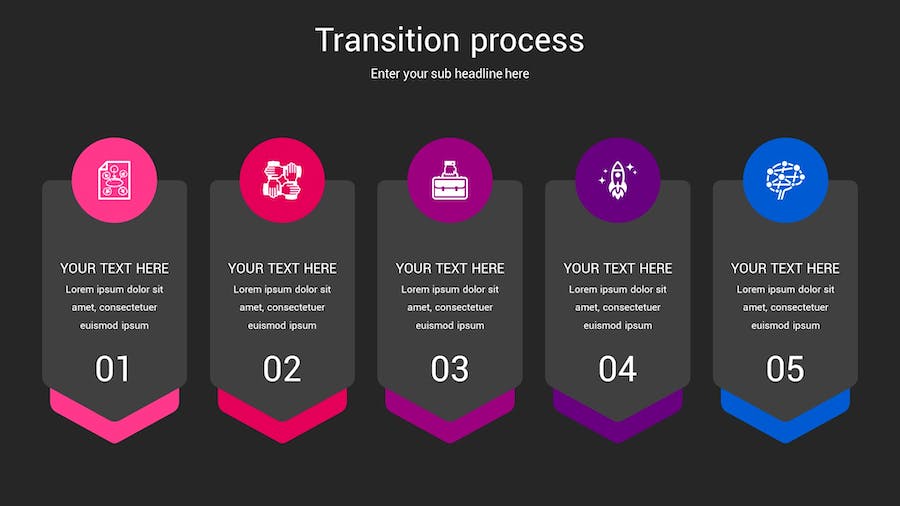 流程转换图形方案规划Keynote模板 - 顶尖PPT