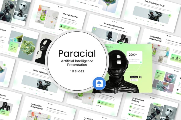 人工智能AI论文keynote模板 - 顶尖PPT