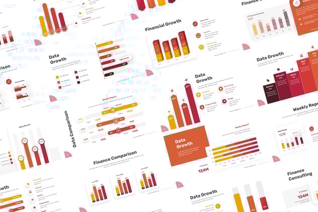 多种样式可视化数据展示条形图形PPT模板 - 顶尖PPT