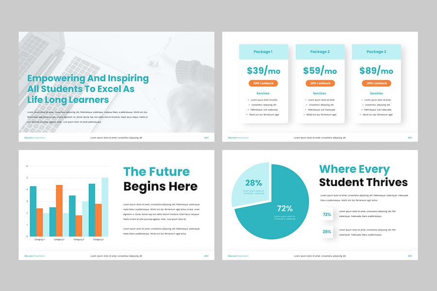 教育领域内容演示文稿PPT模板 - 顶尖PPT