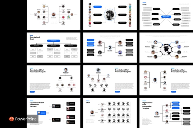 组织结构图企业架构设计PPT模板 - 顶尖PPT