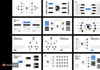 组织结构图企业架构设计PPT模板 - 顶尖PPT
