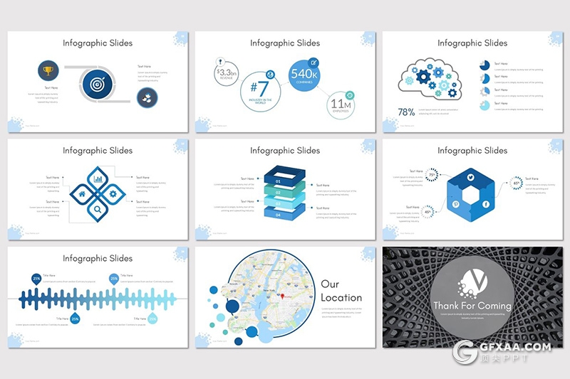 30页国外商务风格工作汇报工作分析项目报告通用keynote模板5种主题配色 - 顶尖PPT