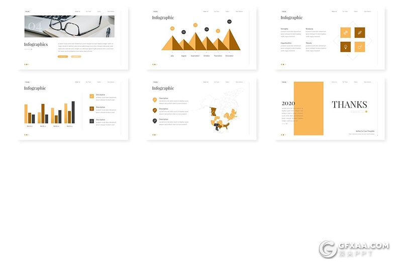 30页扁平化简约商务风格团队介绍工作总结PPT模板5种主题配色 - 顶尖PPT