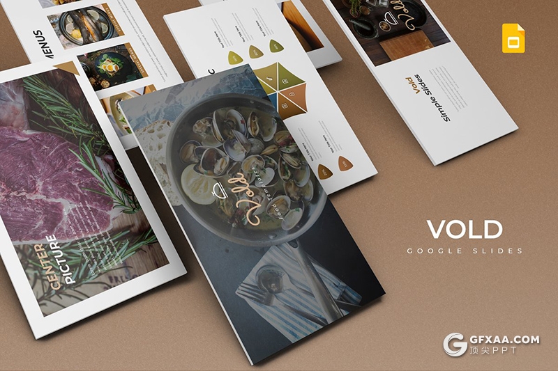 30页商业项目介绍展示餐饮美食行业数据分析Google slides模板5种主题配色 - 顶尖PPT