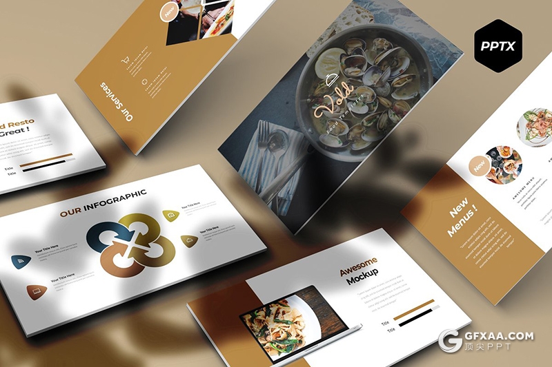 30页商业项目介绍展示餐饮美食行业数据分析PPT模板5种主题配色 - 顶尖PPT