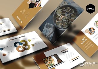 30页商业项目介绍展示餐饮美食行业数据分析PPT模板5种主题配色 - 顶尖PPT