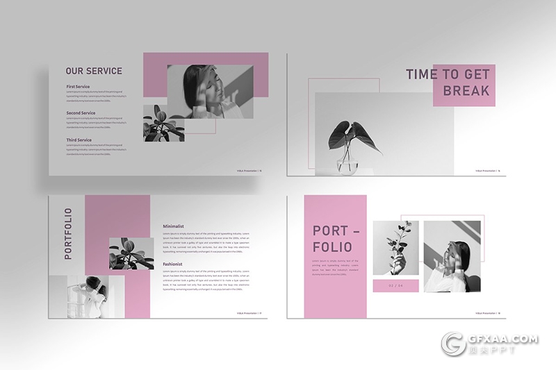 32页极简时尚文艺风格PPT模板 - 顶尖PPT